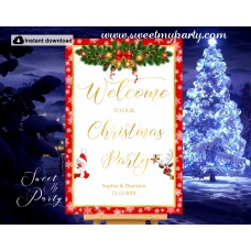 Christmas Party Welcome Sign,Holiday Party Welcome sign,(004ch) Christmas Party Welcome Sign,Holiday Party Welcome sign,(004ch)